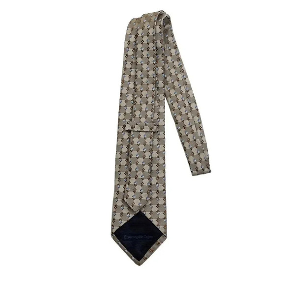 ERMENEGILDO ZEGNA Purple Striped Silk Tie Italy 60"-3,5" - Picture 4 of 7